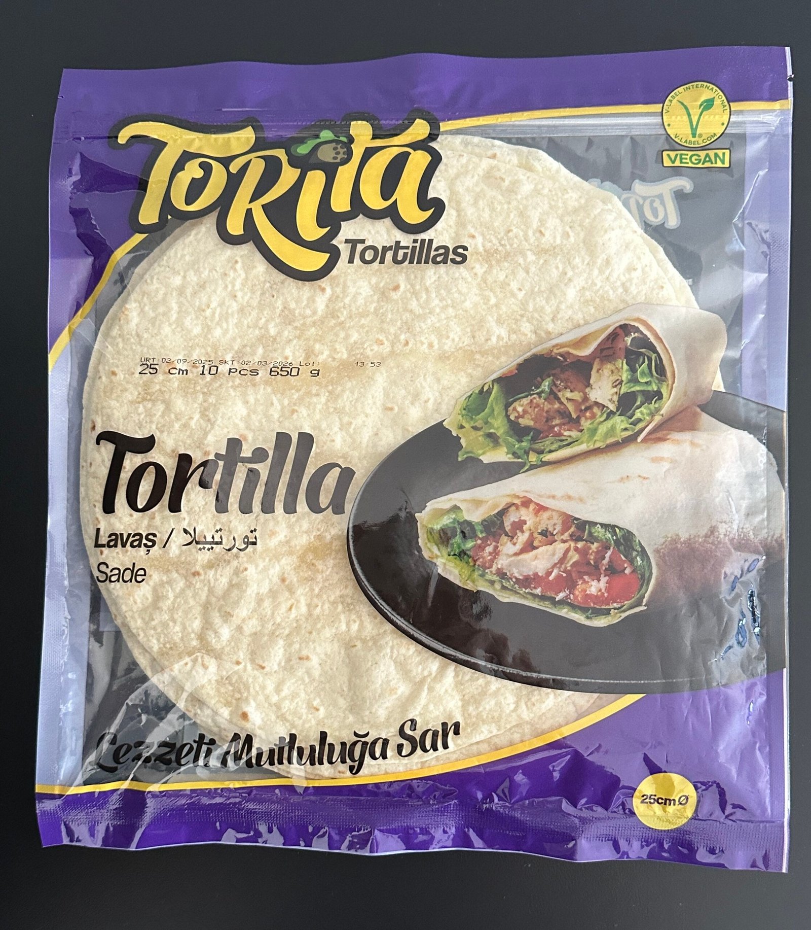 25 cm tortilla